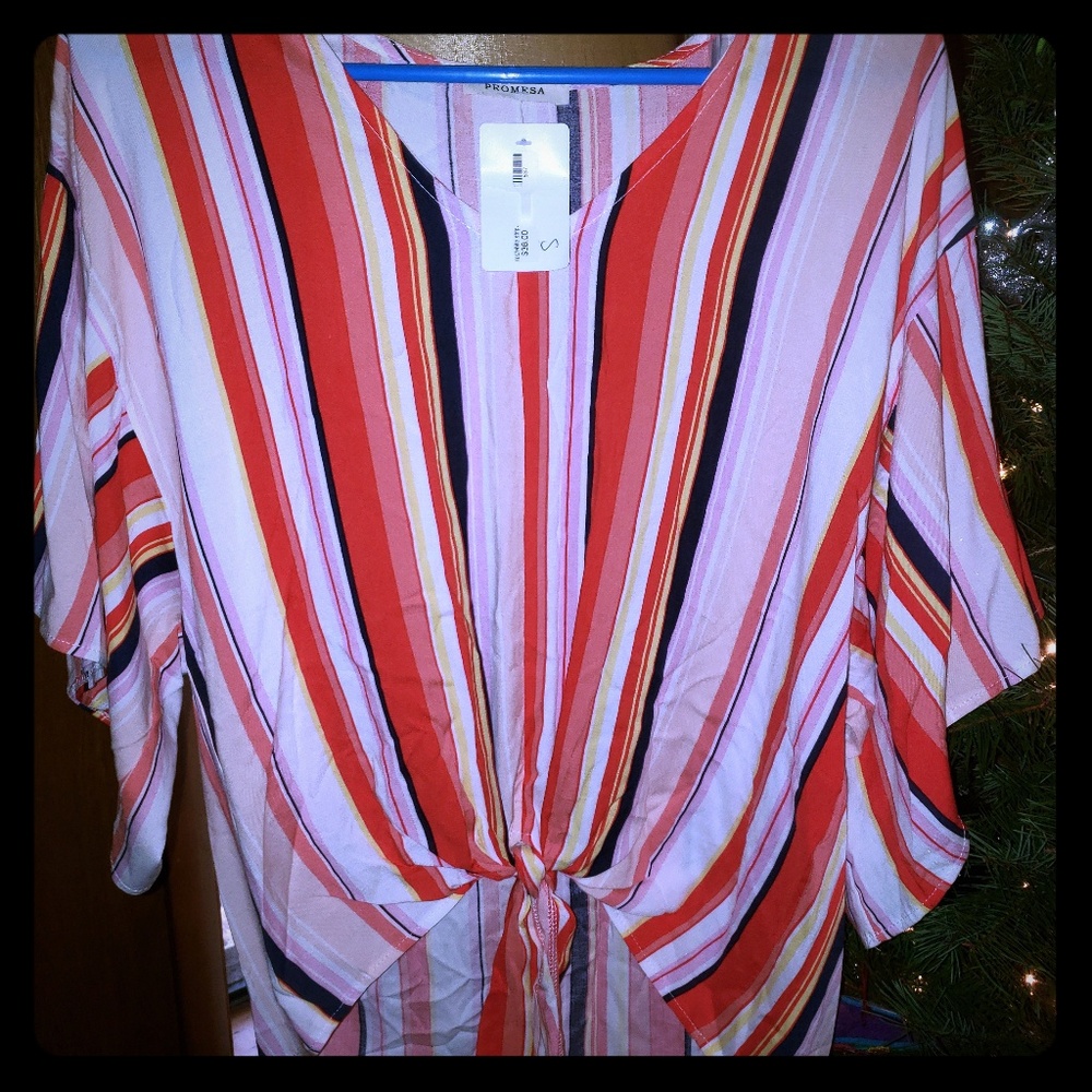 Tie front blouse